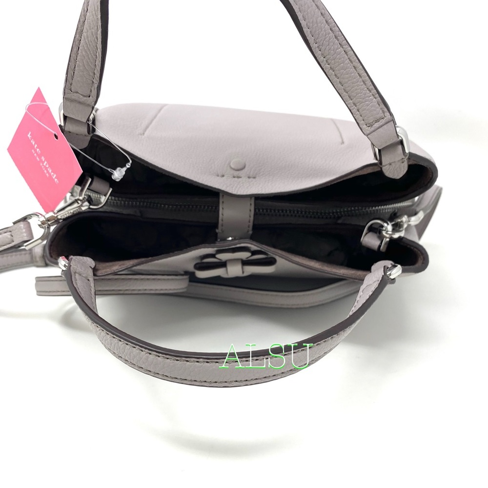 Kate♠️Spade Sm Triple Compartment Le Satchel Grey - Picture 8 of 13